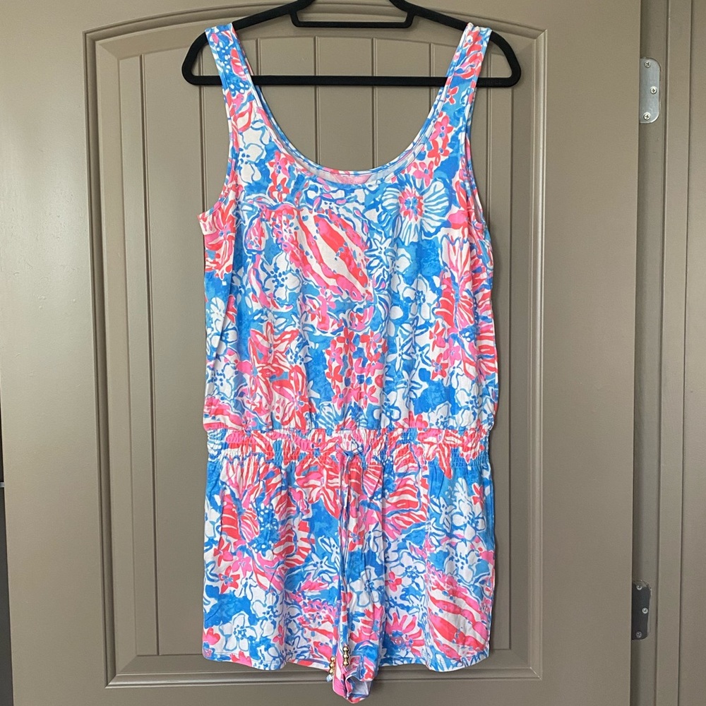 Lilly Pulitzer Tala Romper Bay Blue